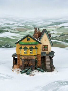Dept 56 "The Grapes Inn" 5th Edition Dickens Village 57534 Retired-NEEDS REPAIR